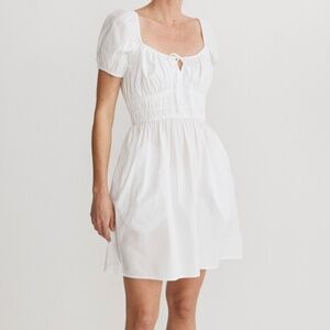 Madewell Poplin Sophia Tie-Front Mini Dress